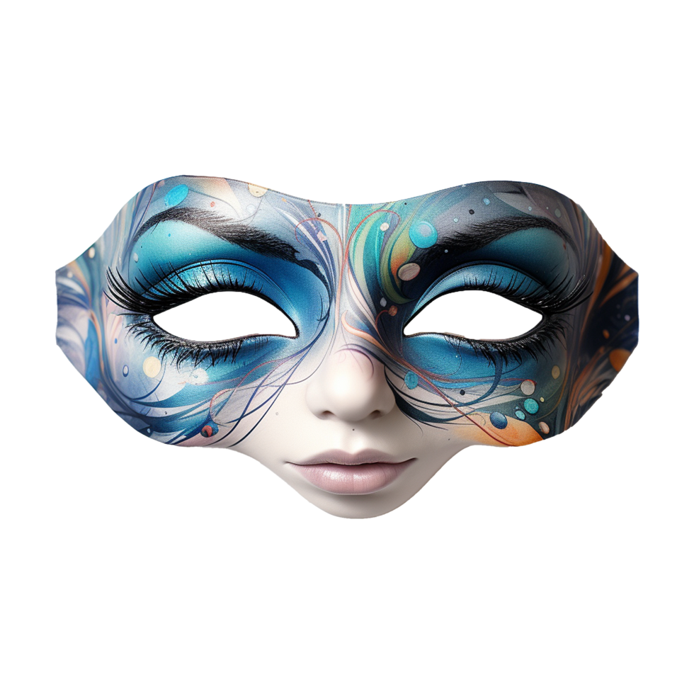 AI generated Carnival mask isolated on transparent background png