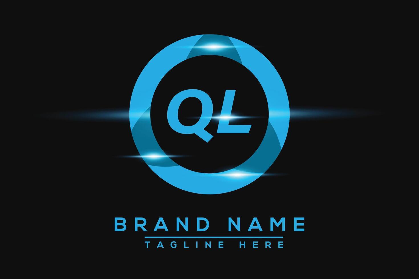 QL Blue logo Design. Vector logo design for business.