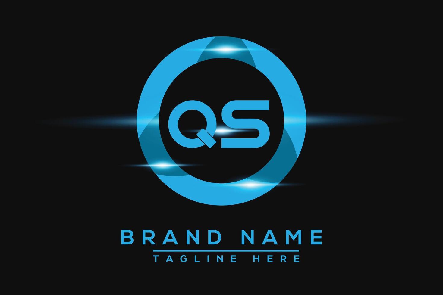 QS Blue logo Design. Vector logo design for business.