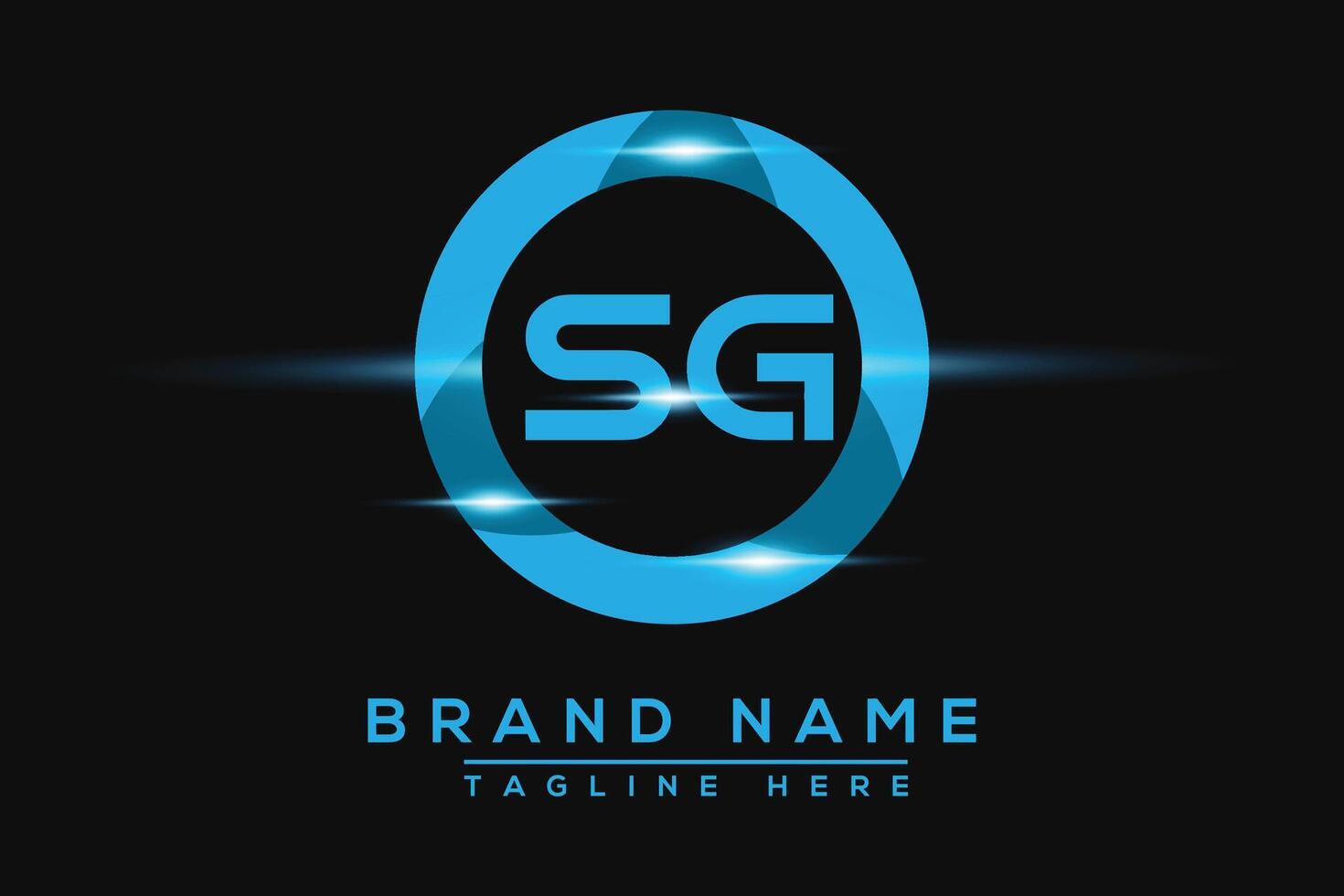 SG Blue logo Design. Vector logo design for business.
