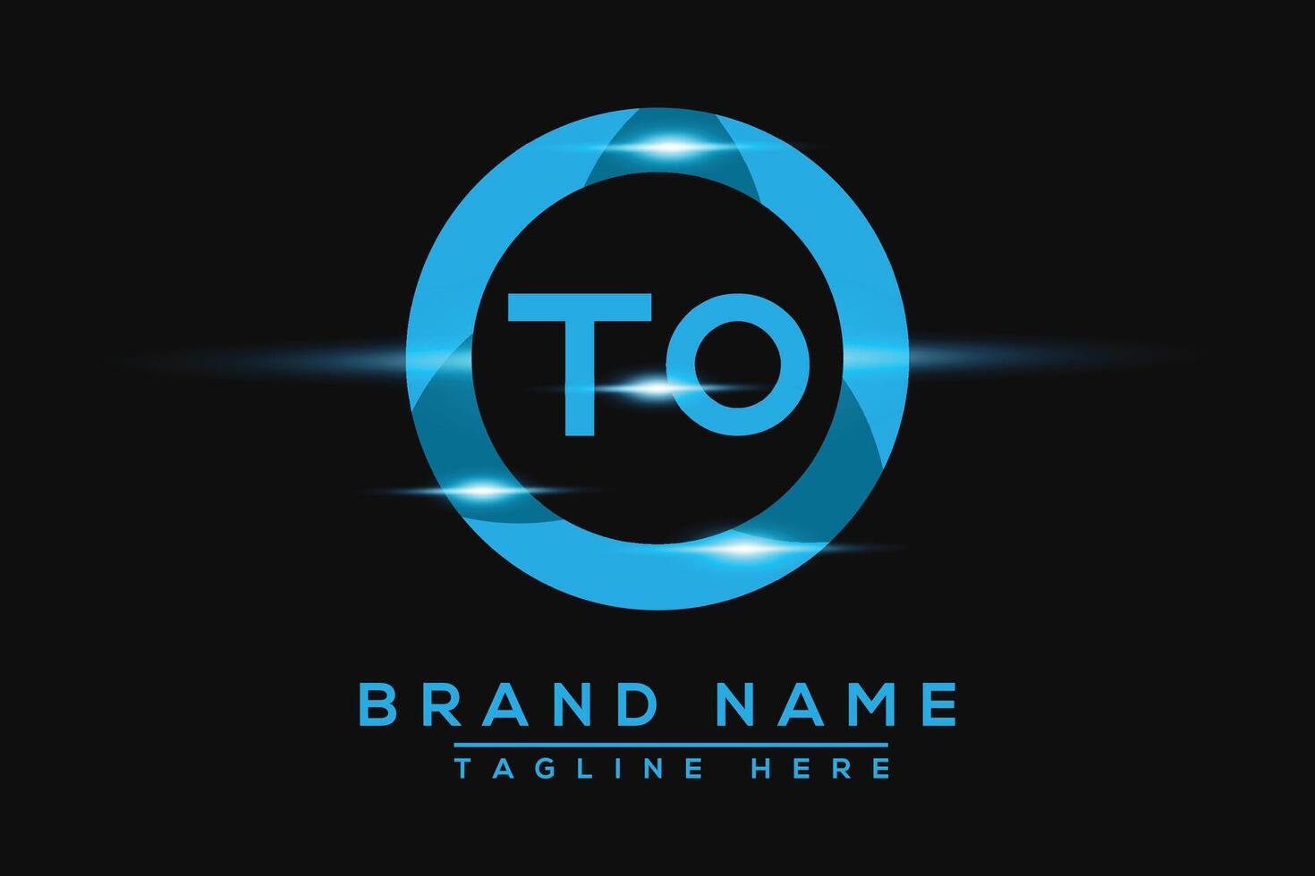 TO Blue logo Design. Vector logo design for business.
