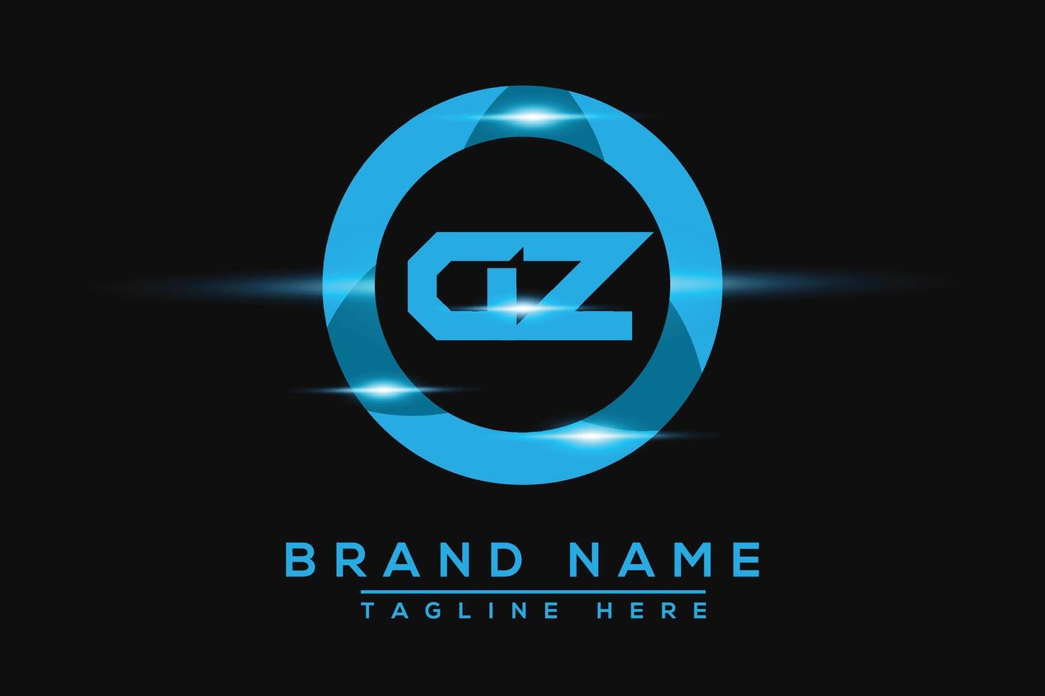 GZ Blue logo Design. Vector logo design for business.