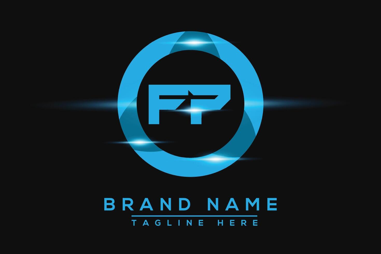 FP Blue logo Design. Vector logo design for business.