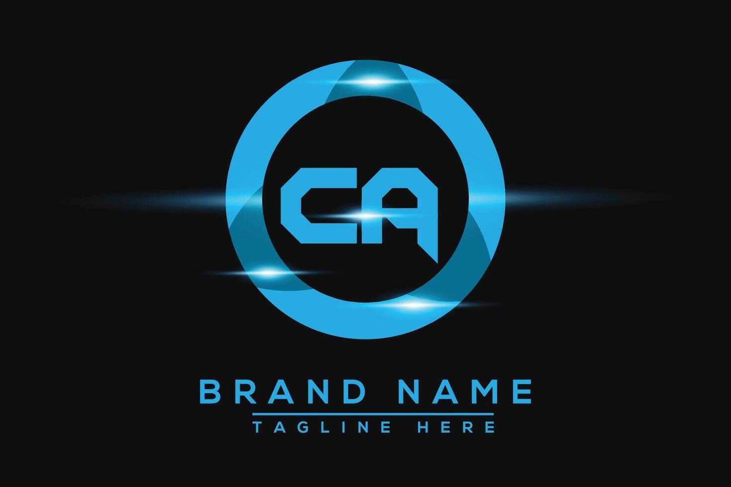 CA Blue logo Design. Vector logo design for business.
