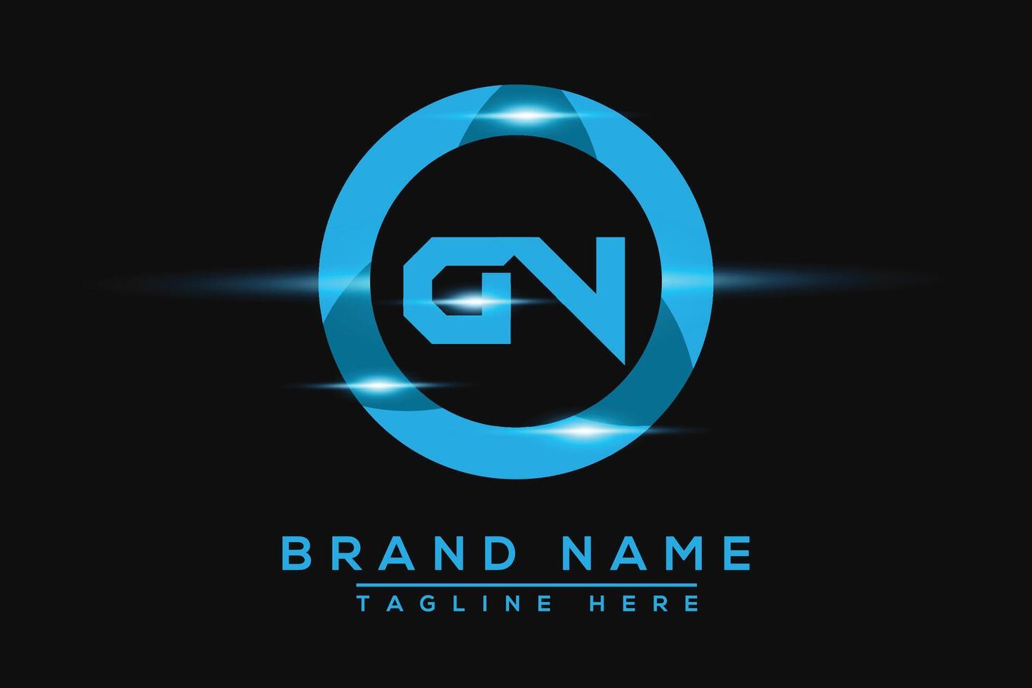 GV Blue logo Design. Vector logo design for business.