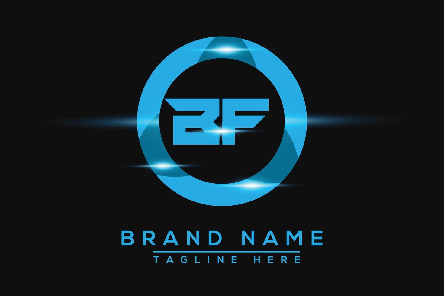 BF Blue logo Design. Vector logo design for business.
