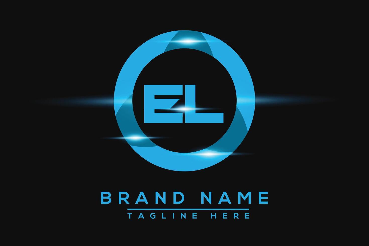 EL Blue logo Design. Vector logo design for business.