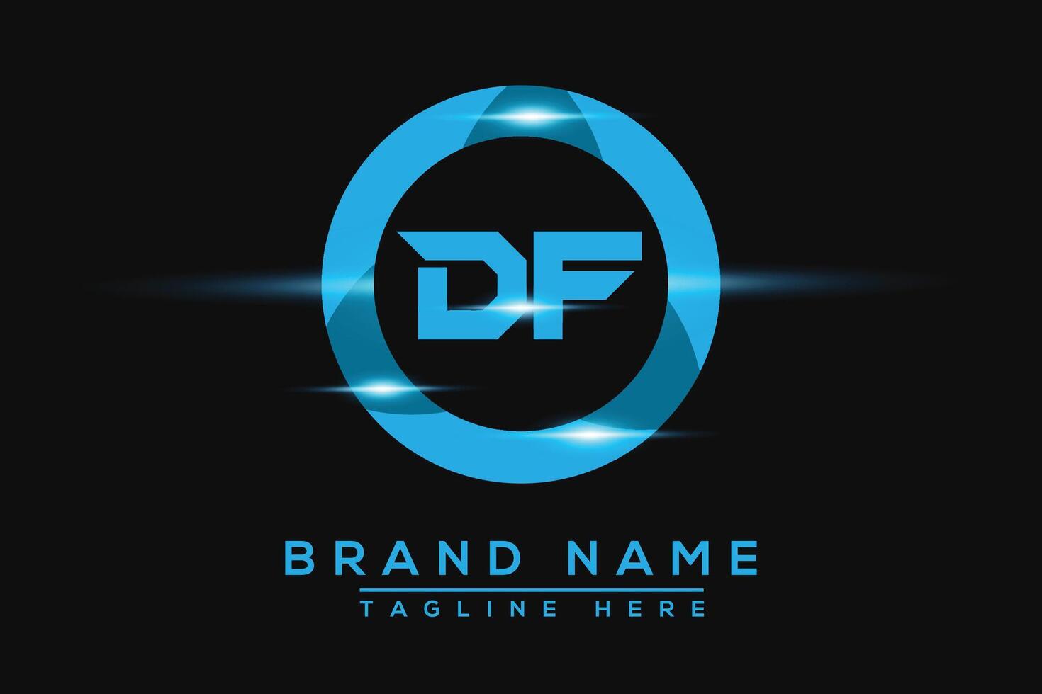 DF Blue logo Design. Vector logo design for business.