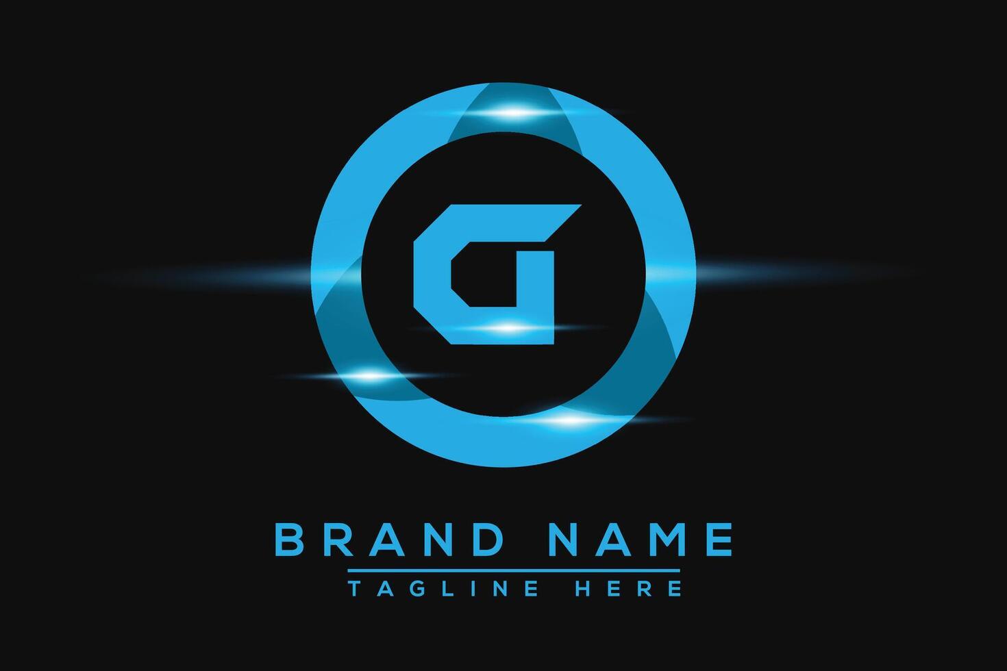 G Blue logo Design. Vector logo design for business.
