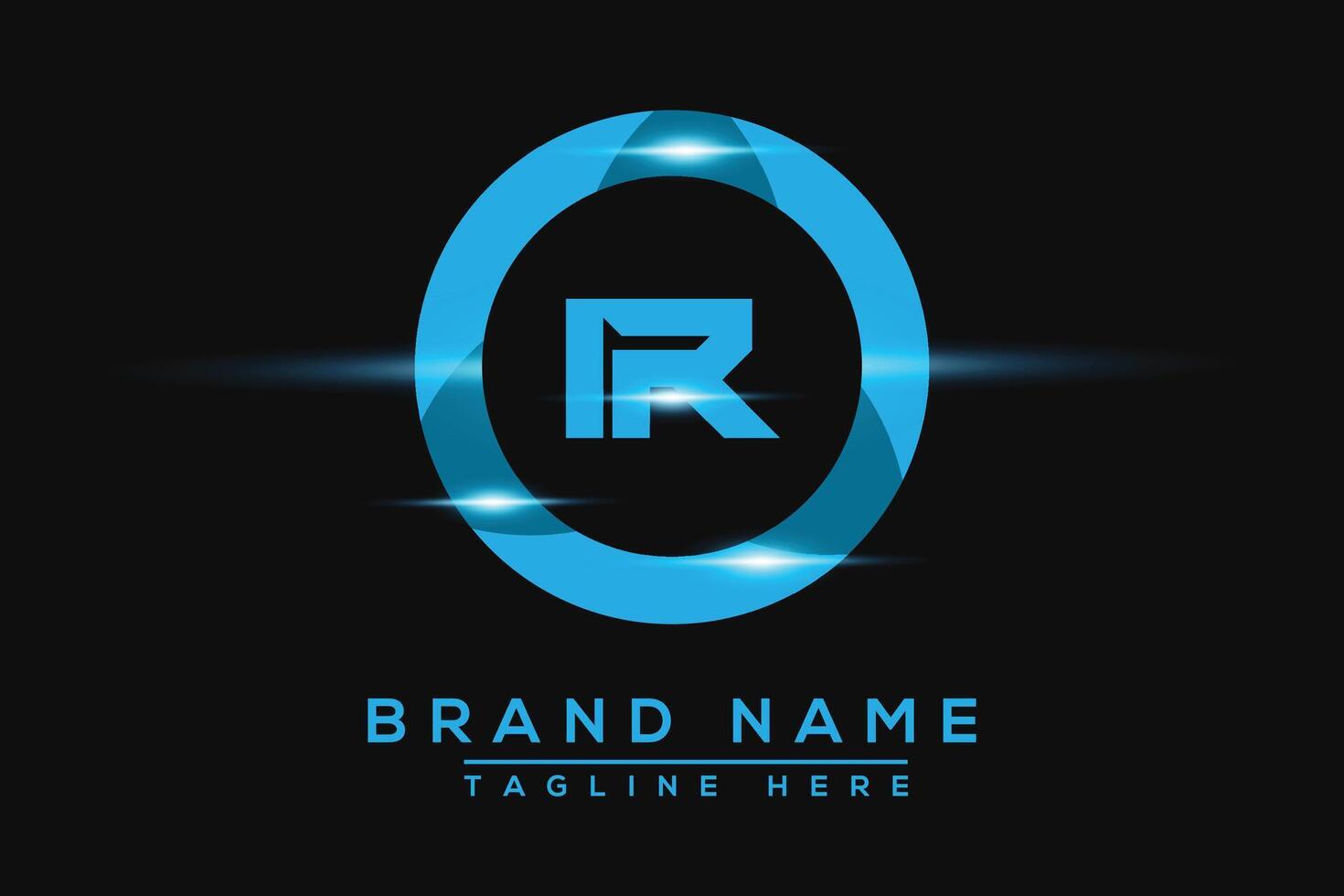 IR Blue logo Design. Vector logo design for business.