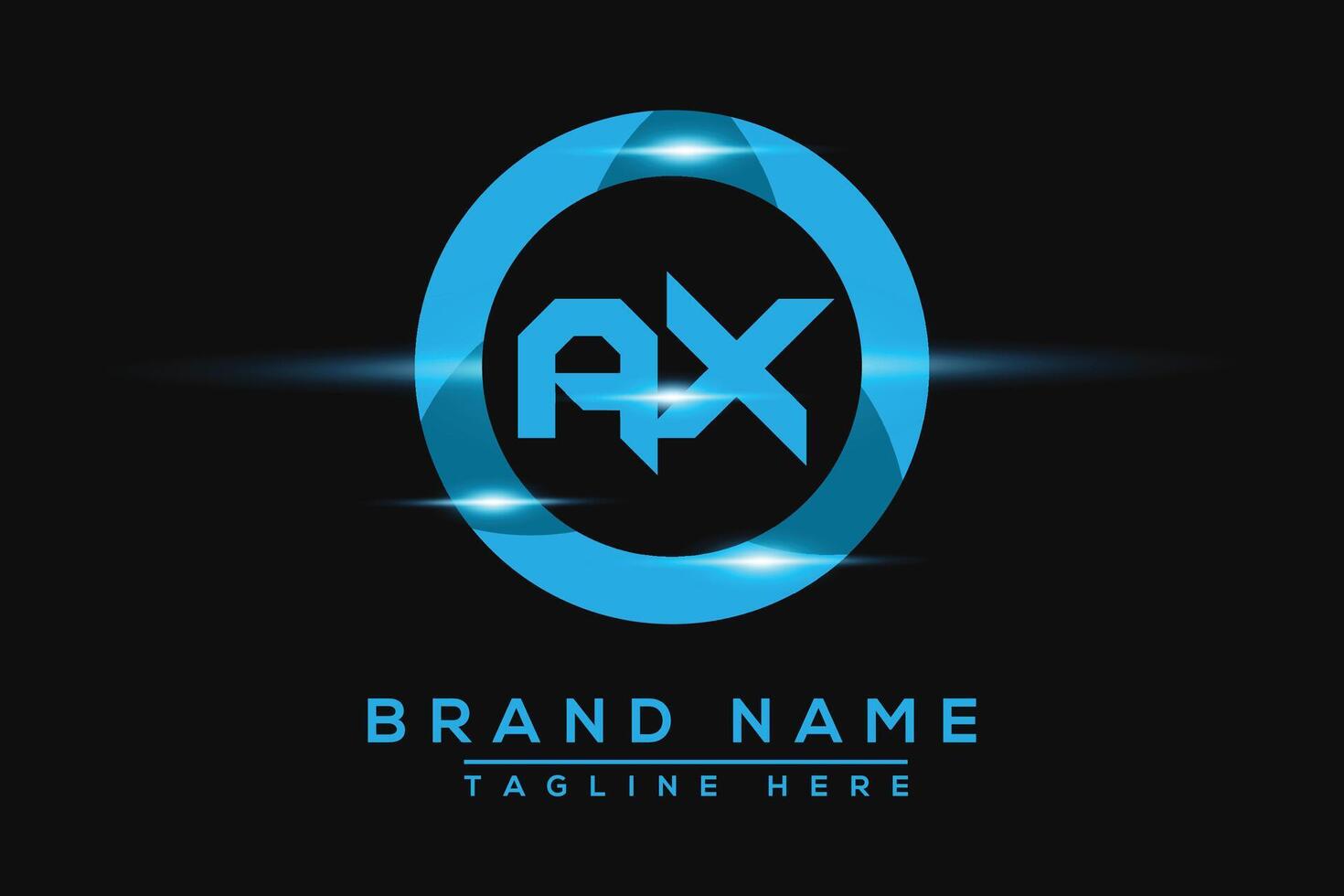 AX Blue logo Design. Vector logo design for business.