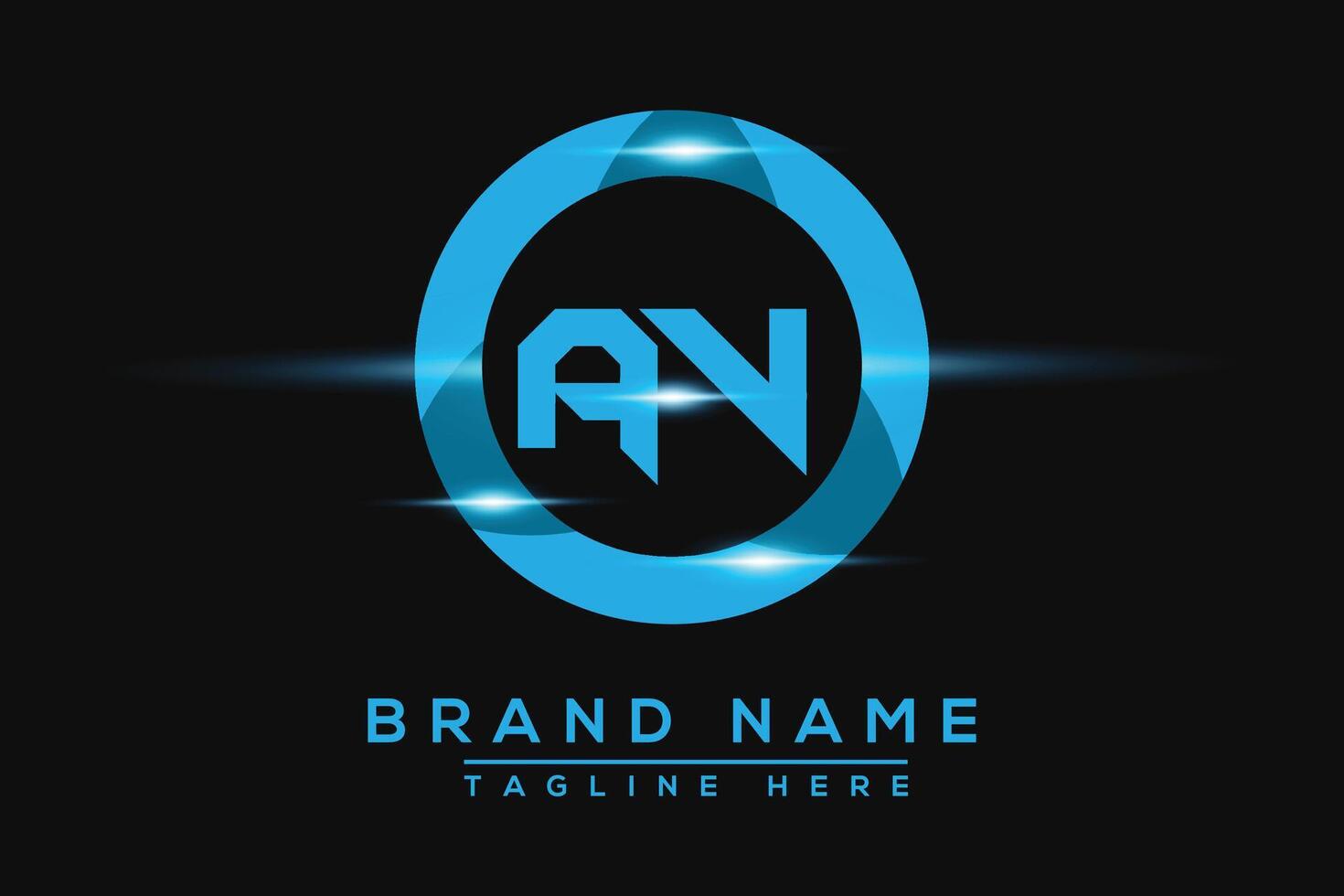 AV Blue logo Design. Vector logo design for business.