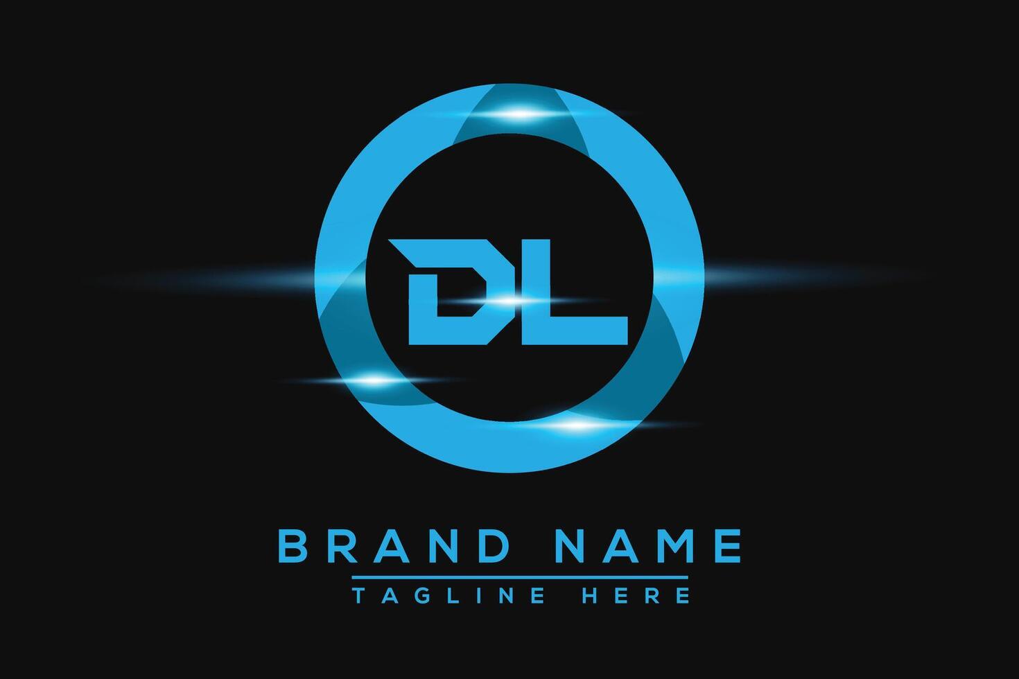 DL Blue logo Design. Vector logo design for business.