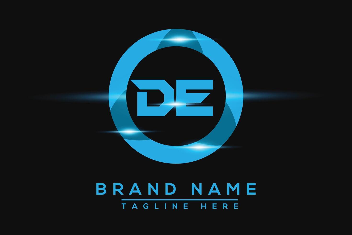Delaware azul logo diseño. vector logo diseño para negocio.