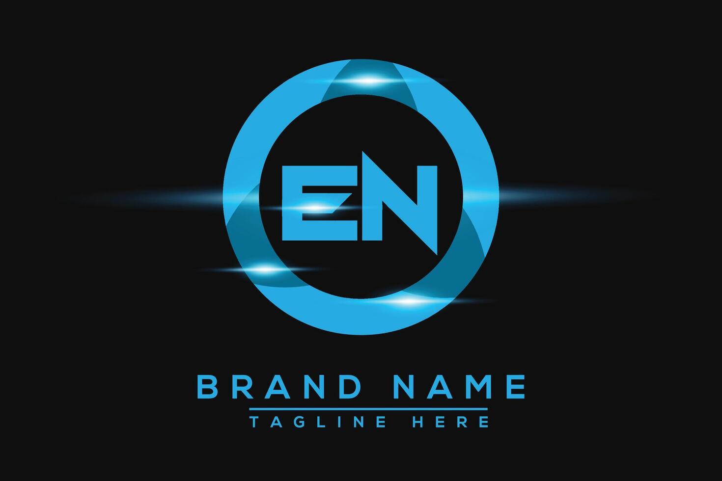 EN Blue logo Design. Vector logo design for business.