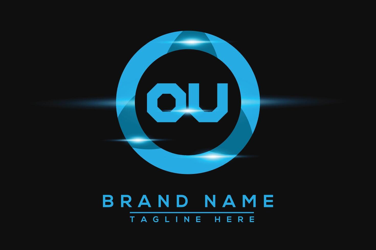 OU Blue logo Design. Vector logo design for business.