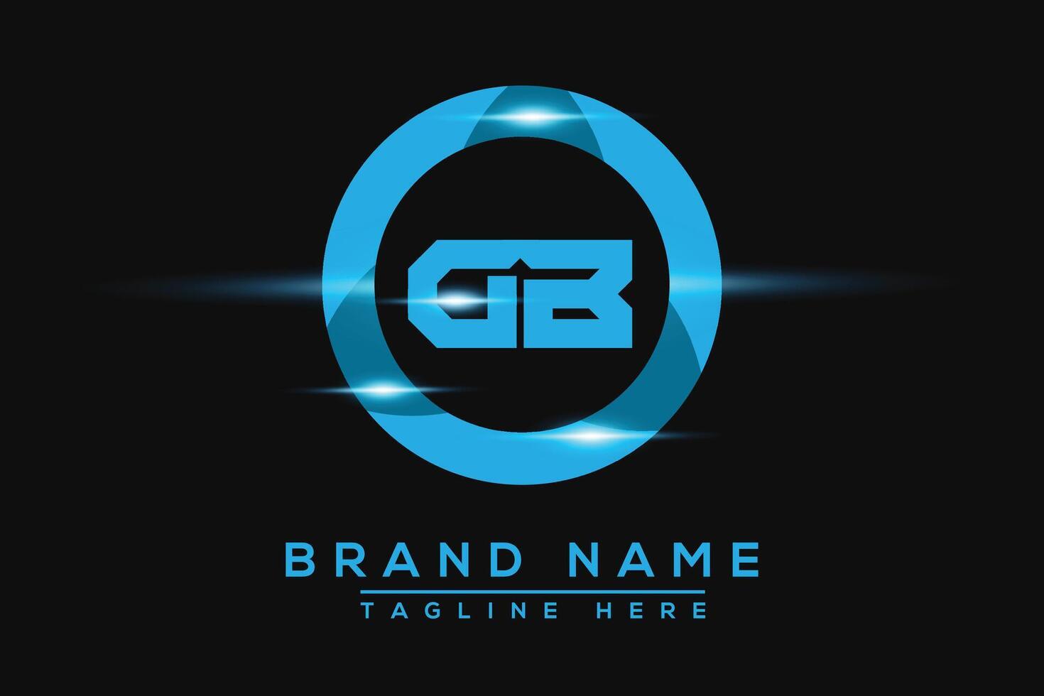 GB Blue logo Design. Vector logo design for business.