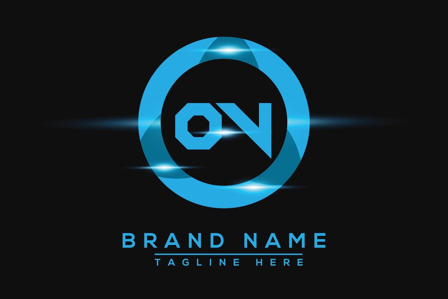 OV Blue logo Design. Vector logo design for business.