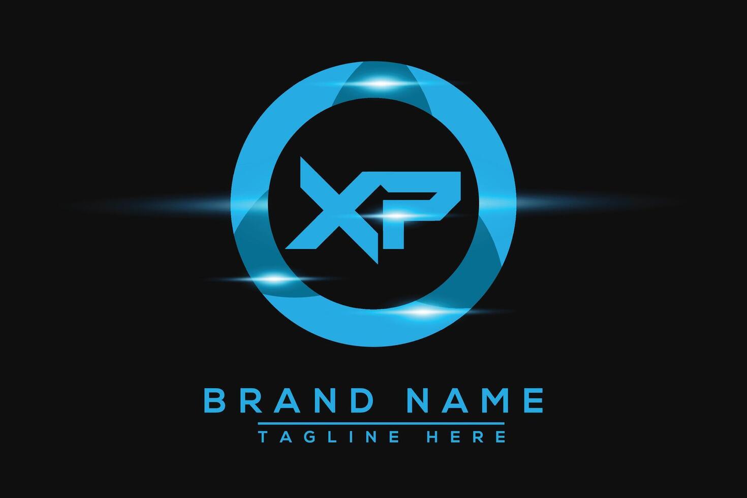 XP Blue logo Design. Vector logo design for business.