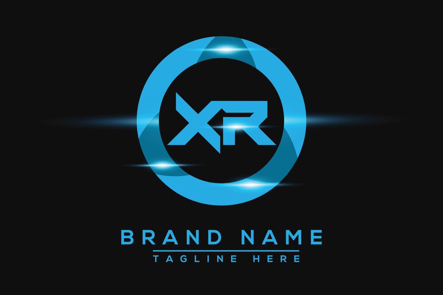 XR Blue logo Design. Vector logo design for business.