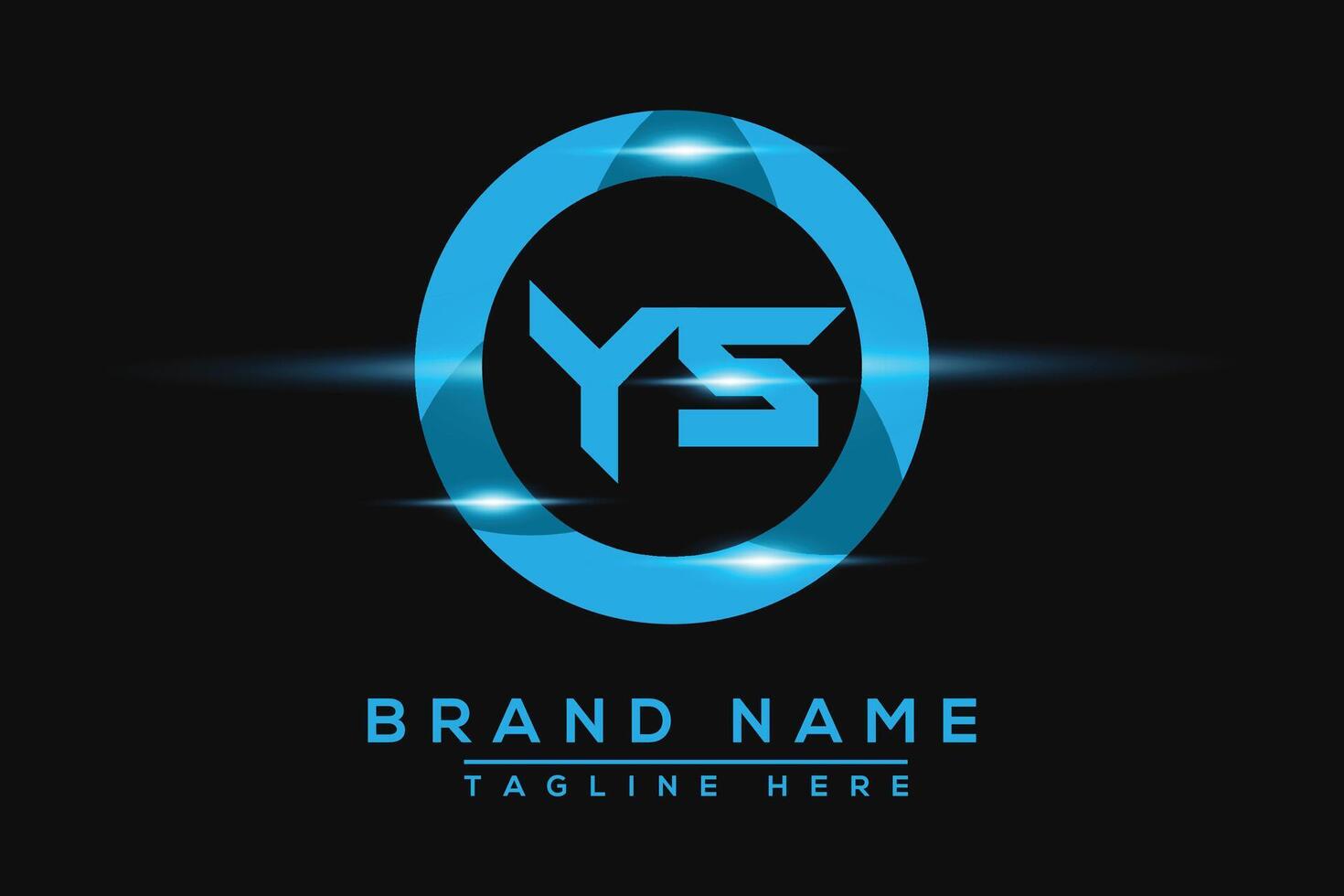 YS Blue logo Design. Vector logo design for business.