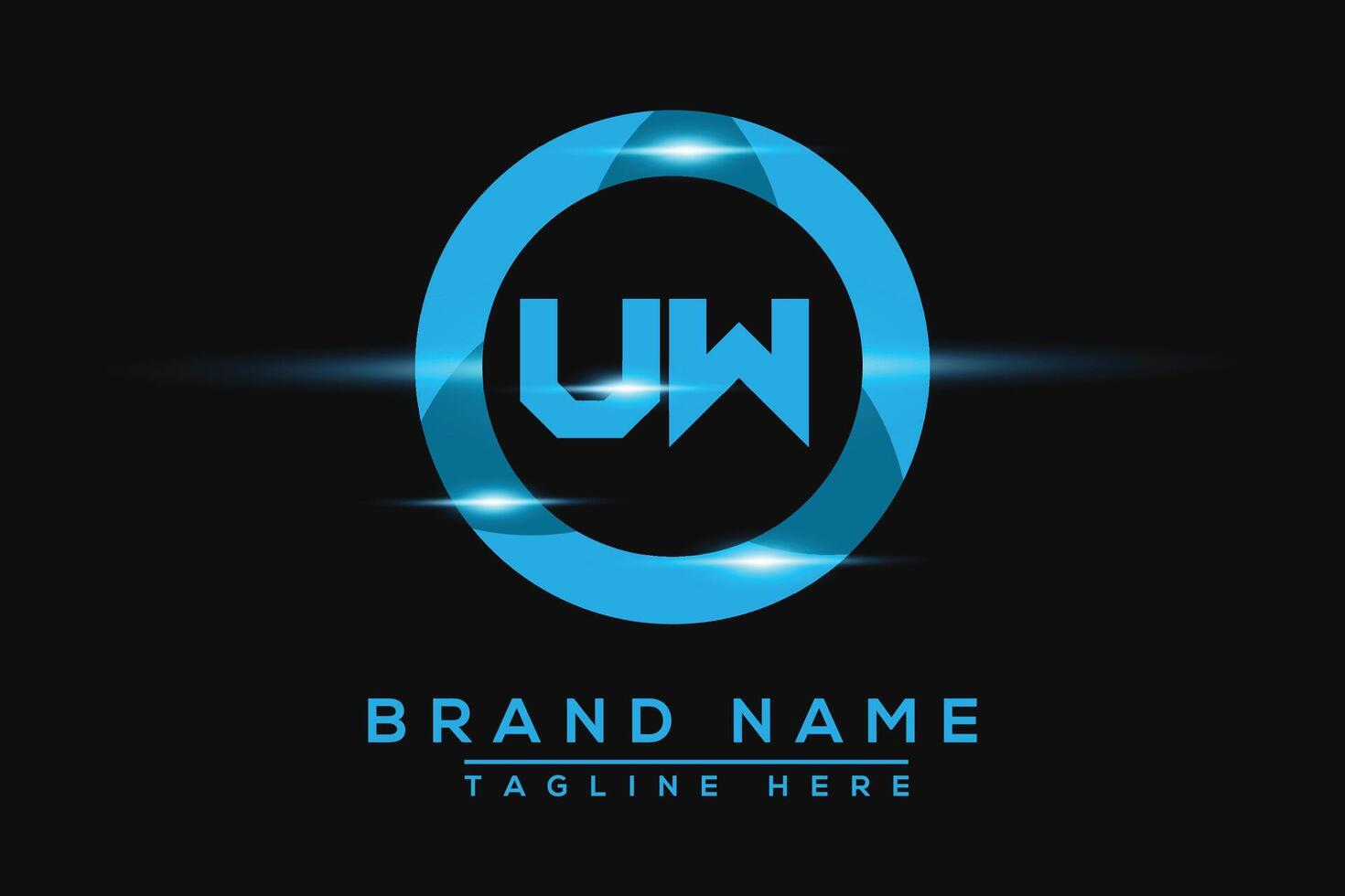 UM Blue logo Design. Vector logo design for business.