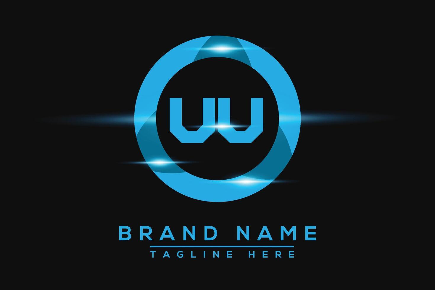 UU Blue logo Design. Vector logo design for business.