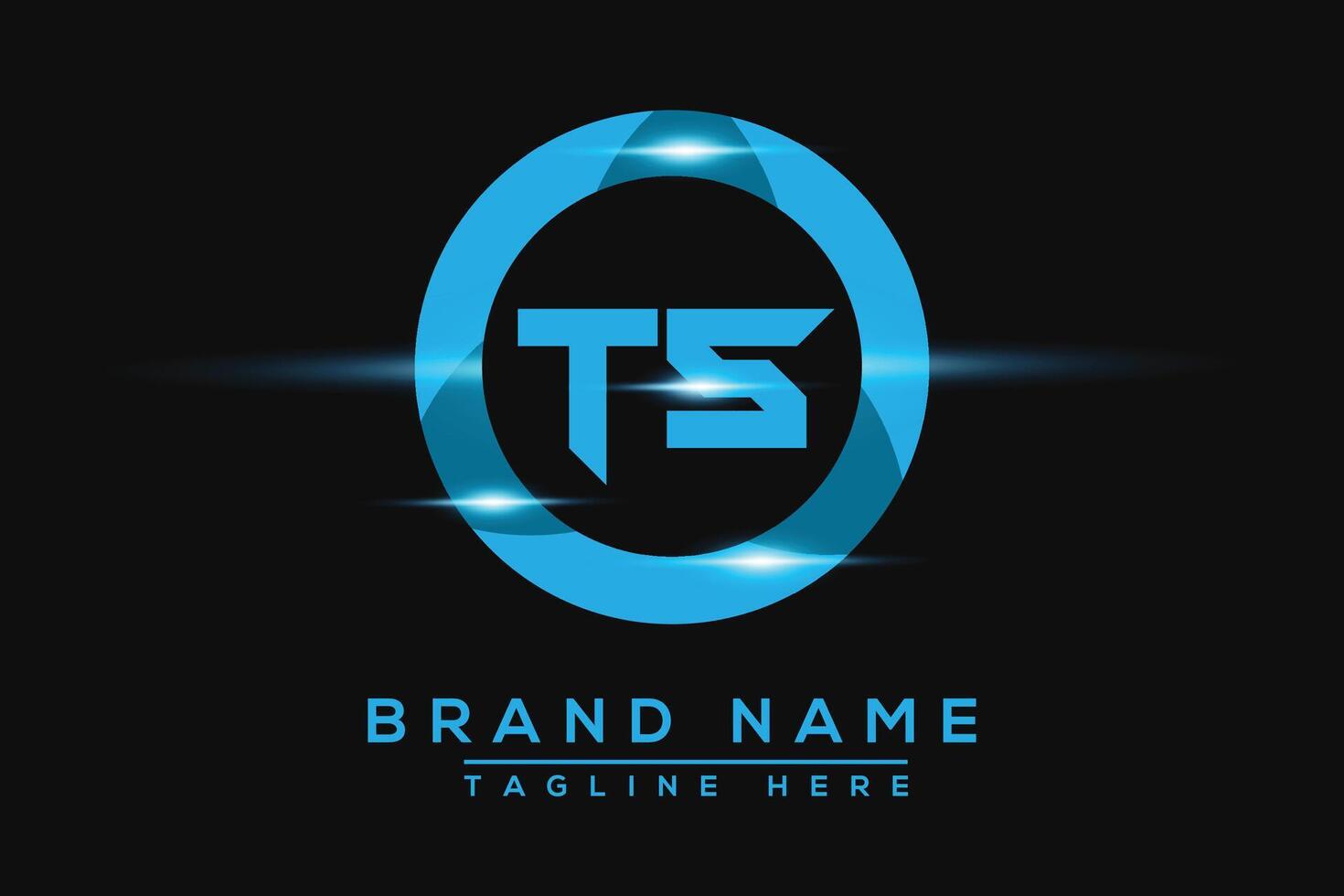 TS Blue logo Design. Vector logo design for business.