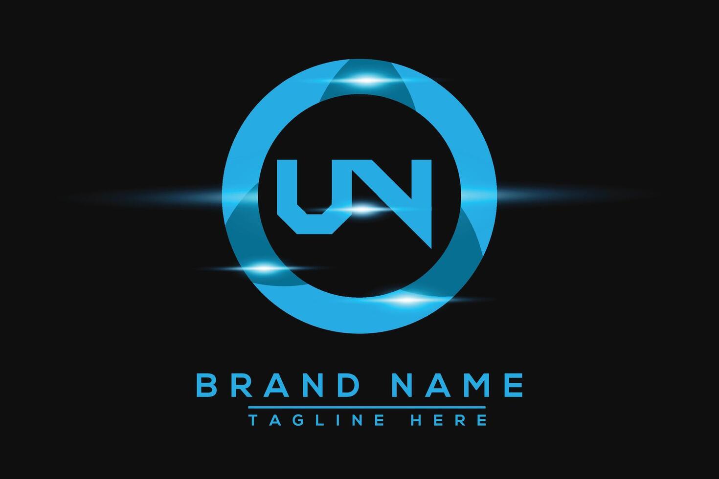 UV Blue logo Design. Vector logo design for business.