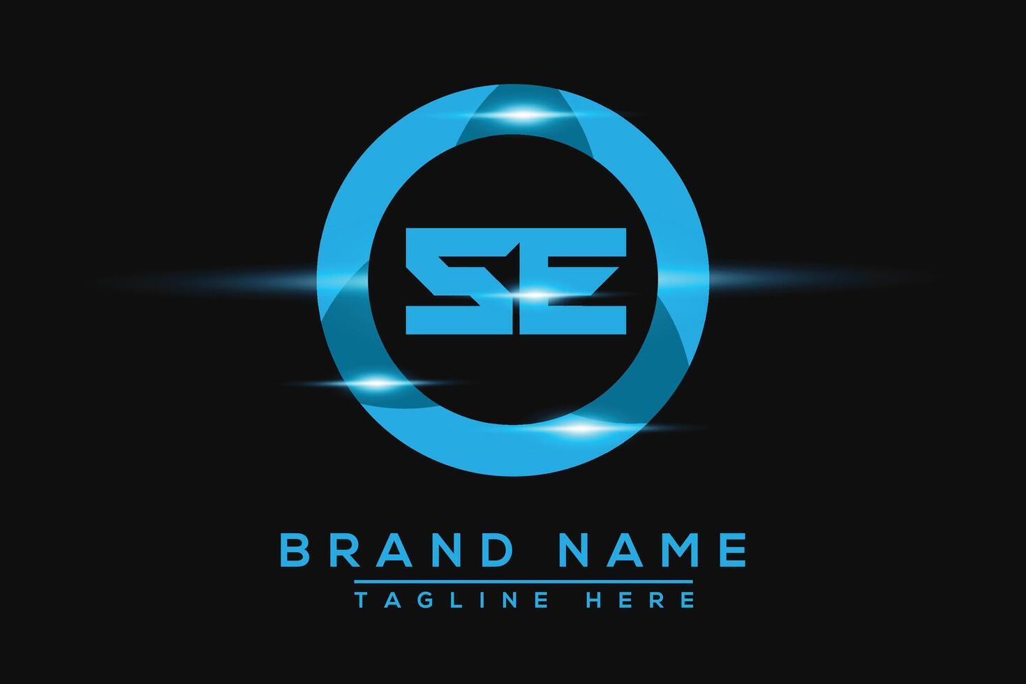 SE Blue logo Design. Vector logo design for business.