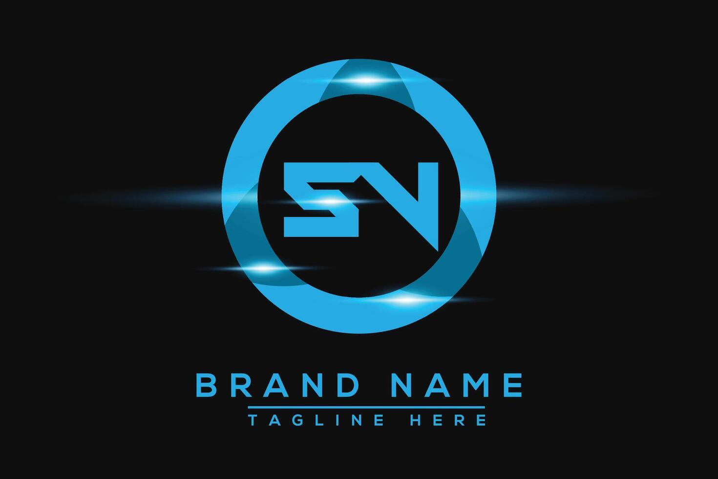 SV Blue logo Design. Vector logo design for business.