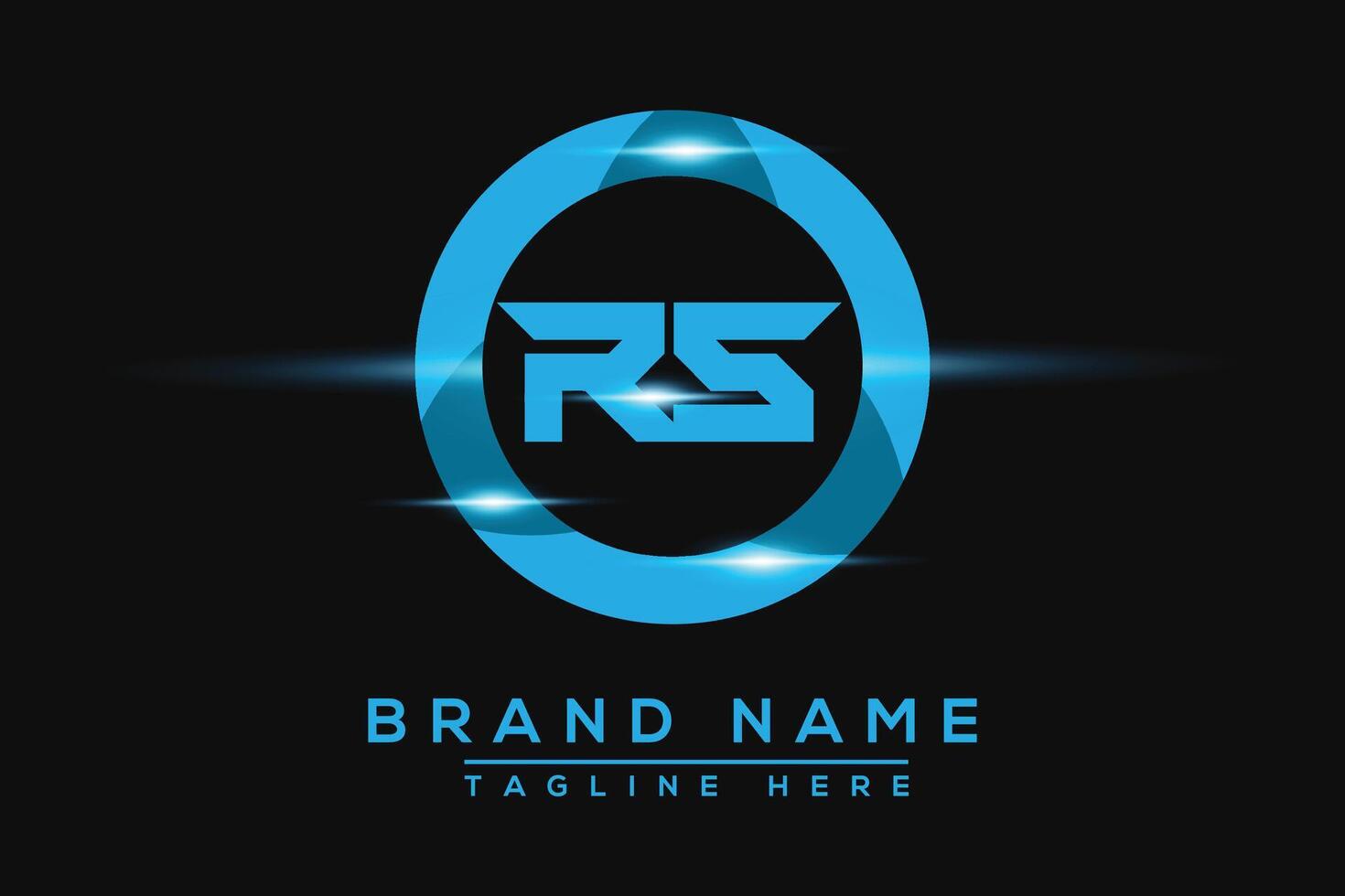 RS Blue logo Design. Vector logo design for business.