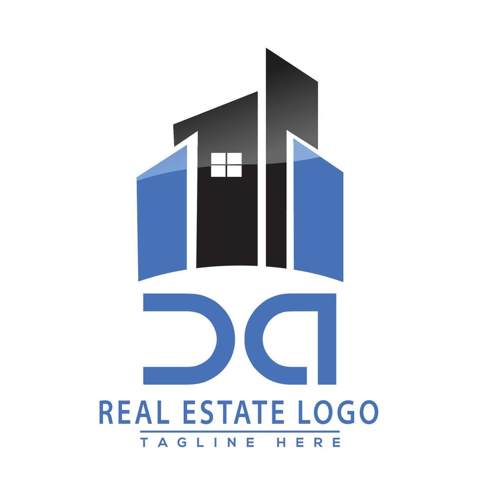 da real inmuebles logo diseño vector