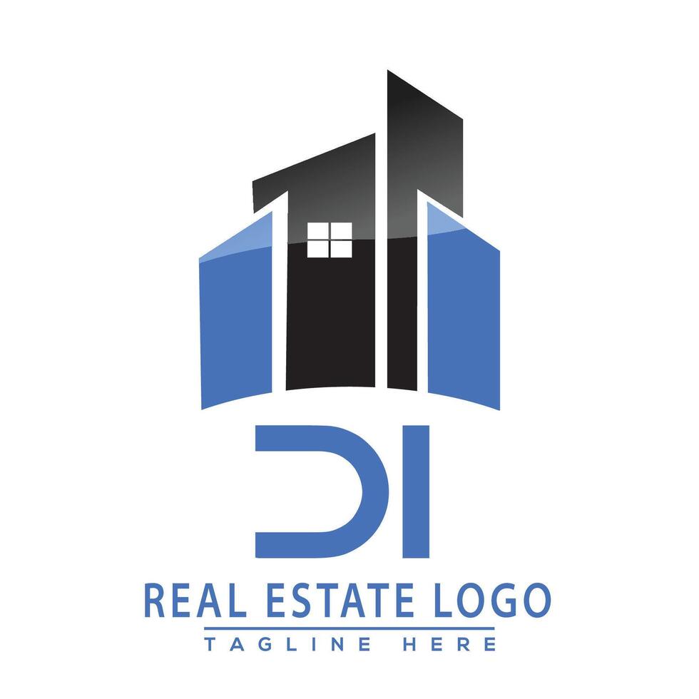 di real inmuebles logo diseño vector