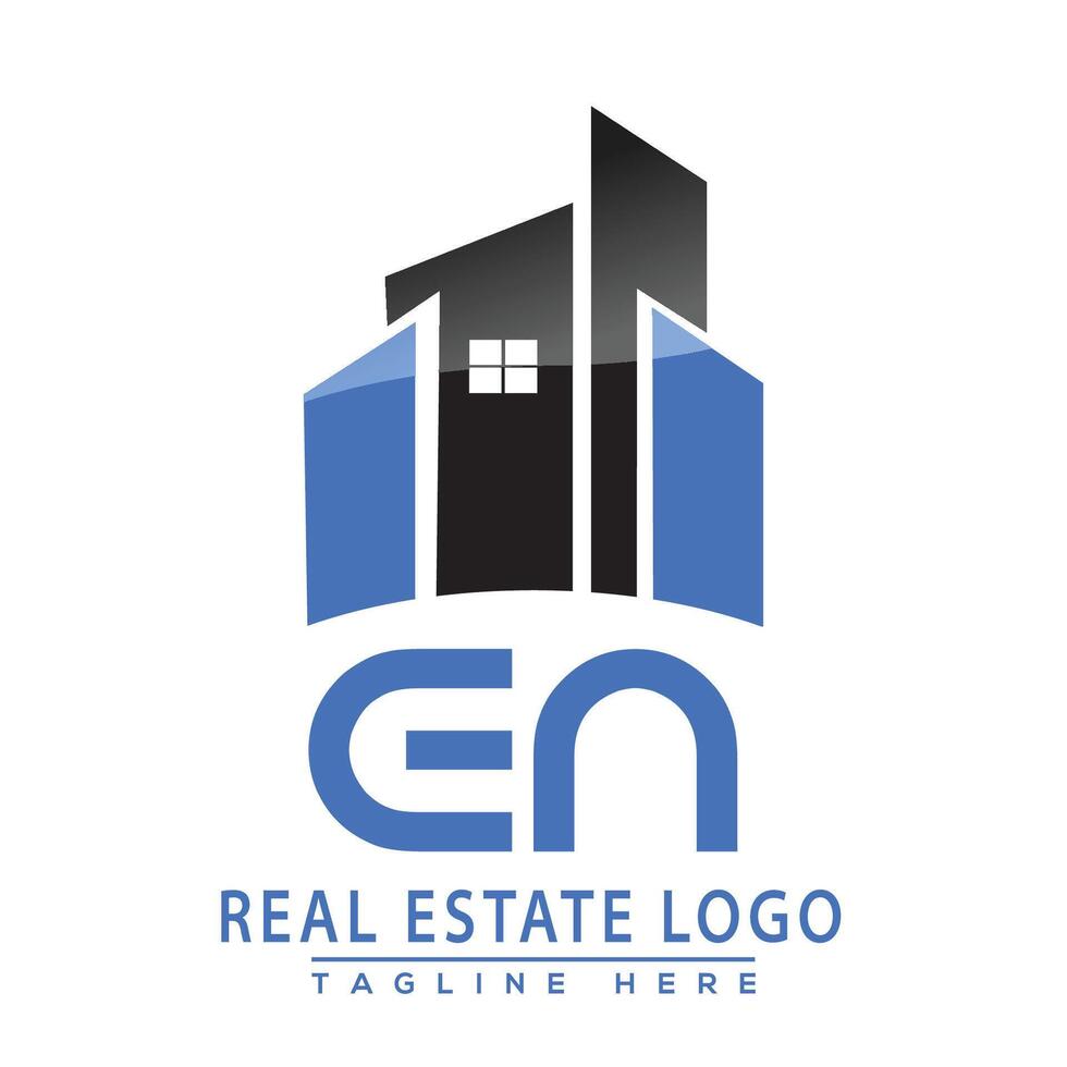 en real inmuebles logo diseño vector