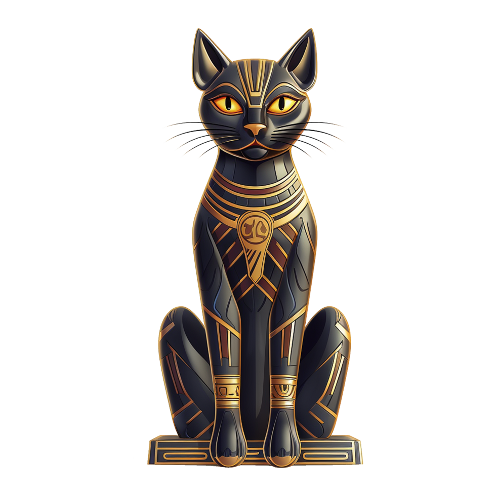 AI generated Ancient egyptian goddess bastet isolated on transparent background png