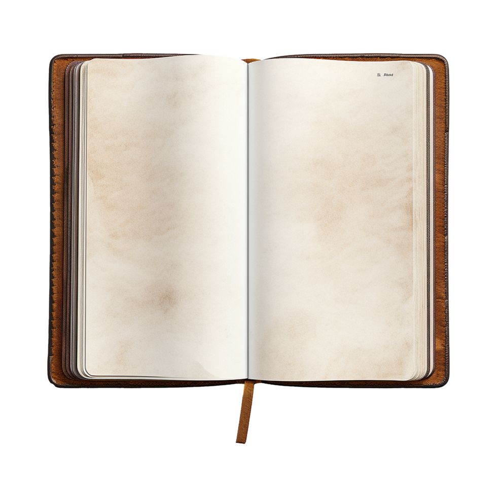 AI generated Opened notebook isolated on transparent background png