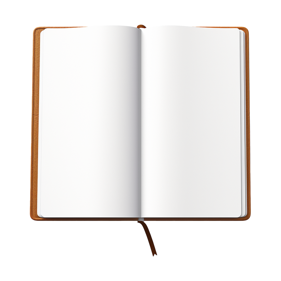 AI generated Opened notebook isolated on transparent background png