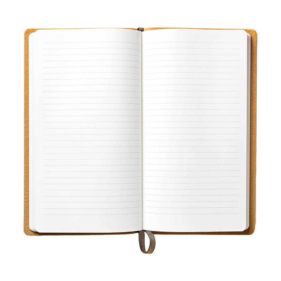 AI generated Opened notebook isolated on transparent background png