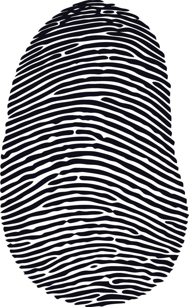 AI generated Silhouette finger print black color only full body vector