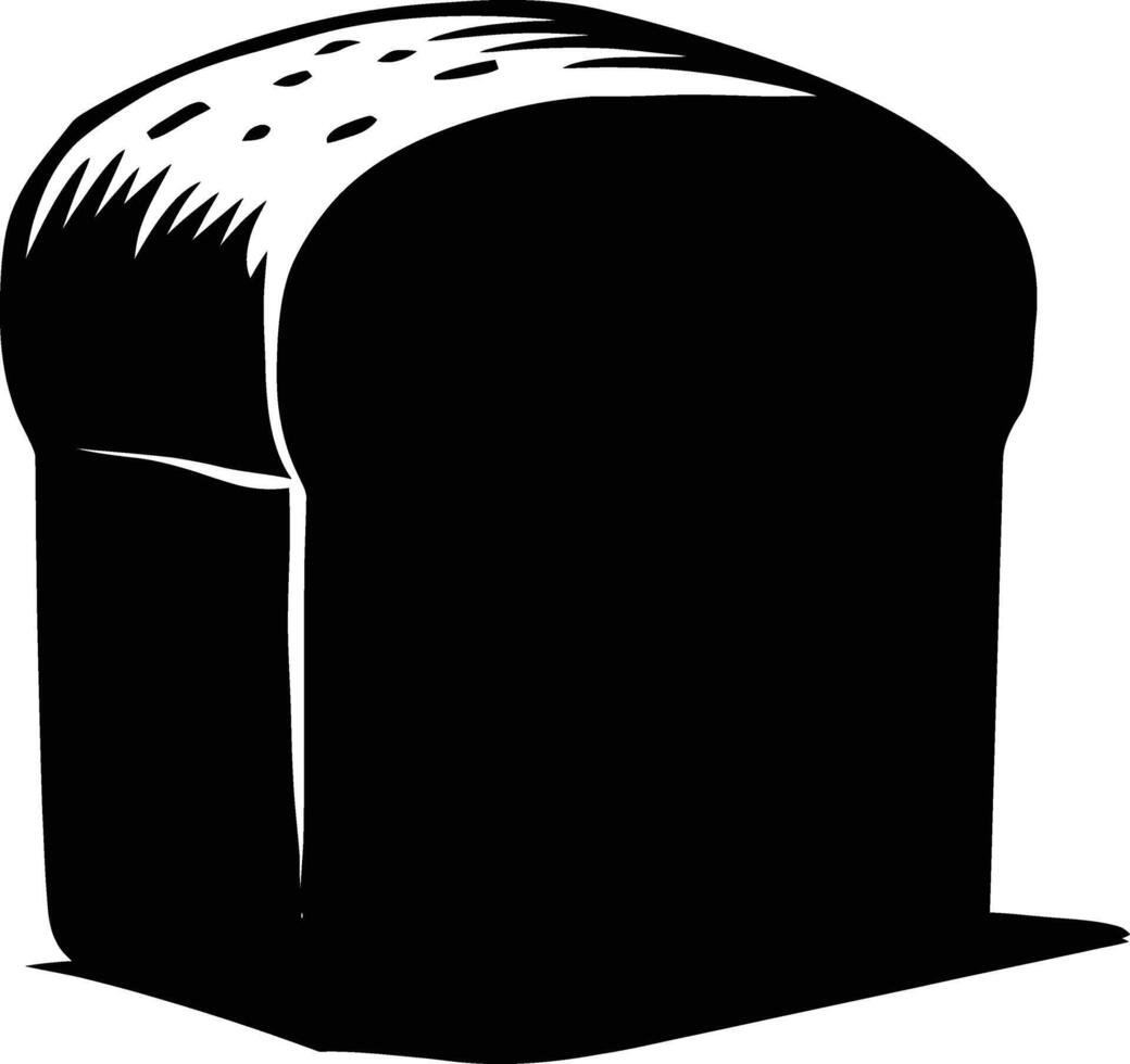 AI generated Silhouette bread black color only vector