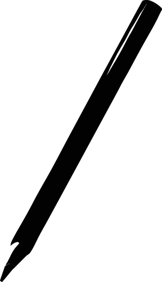 AI generated Silhouette pencil black color only vector