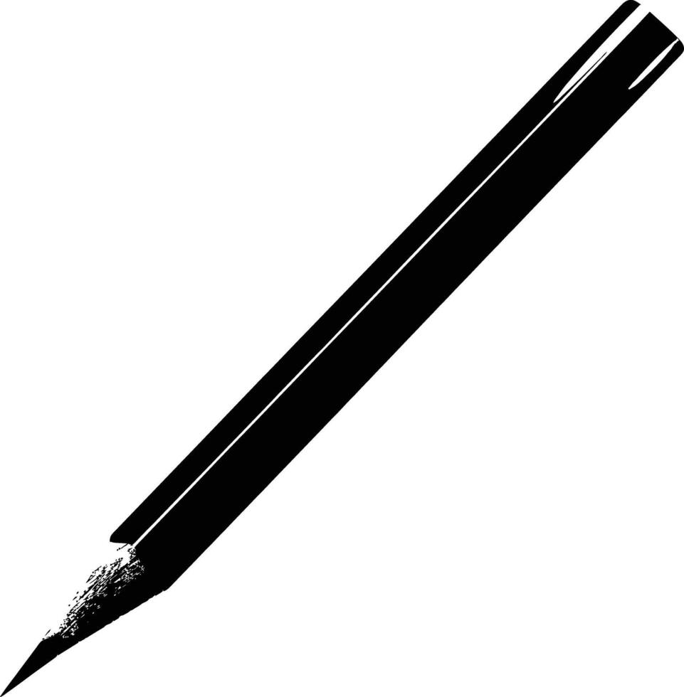 ai generado silueta lápiz negro color solamente vector