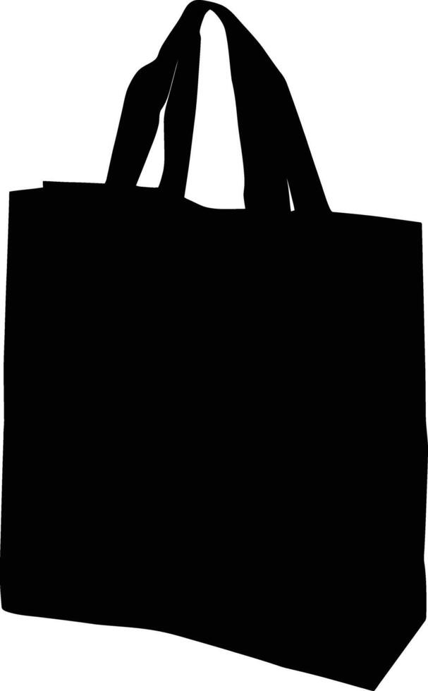 AI generated Silhouette plastic bag black color only vector