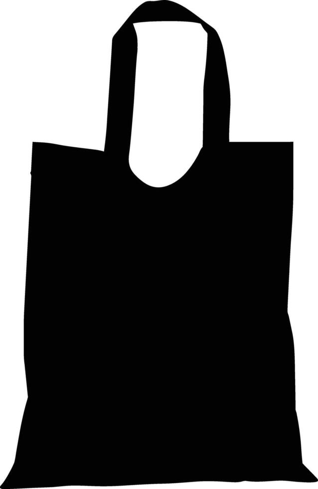 AI generated Silhouette plastic bag black color only vector