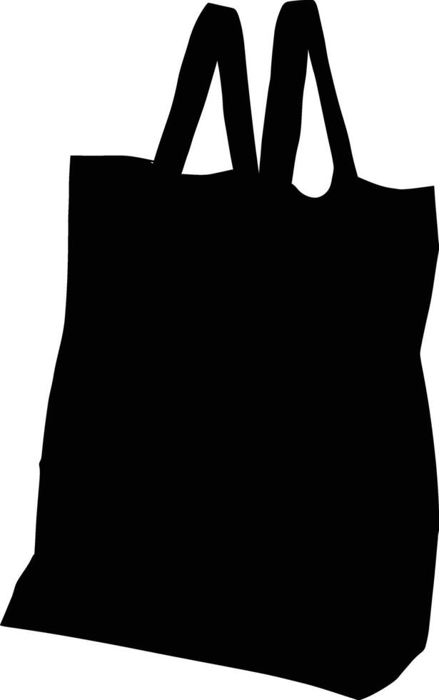 AI generated Silhouette plastic bag black color only vector