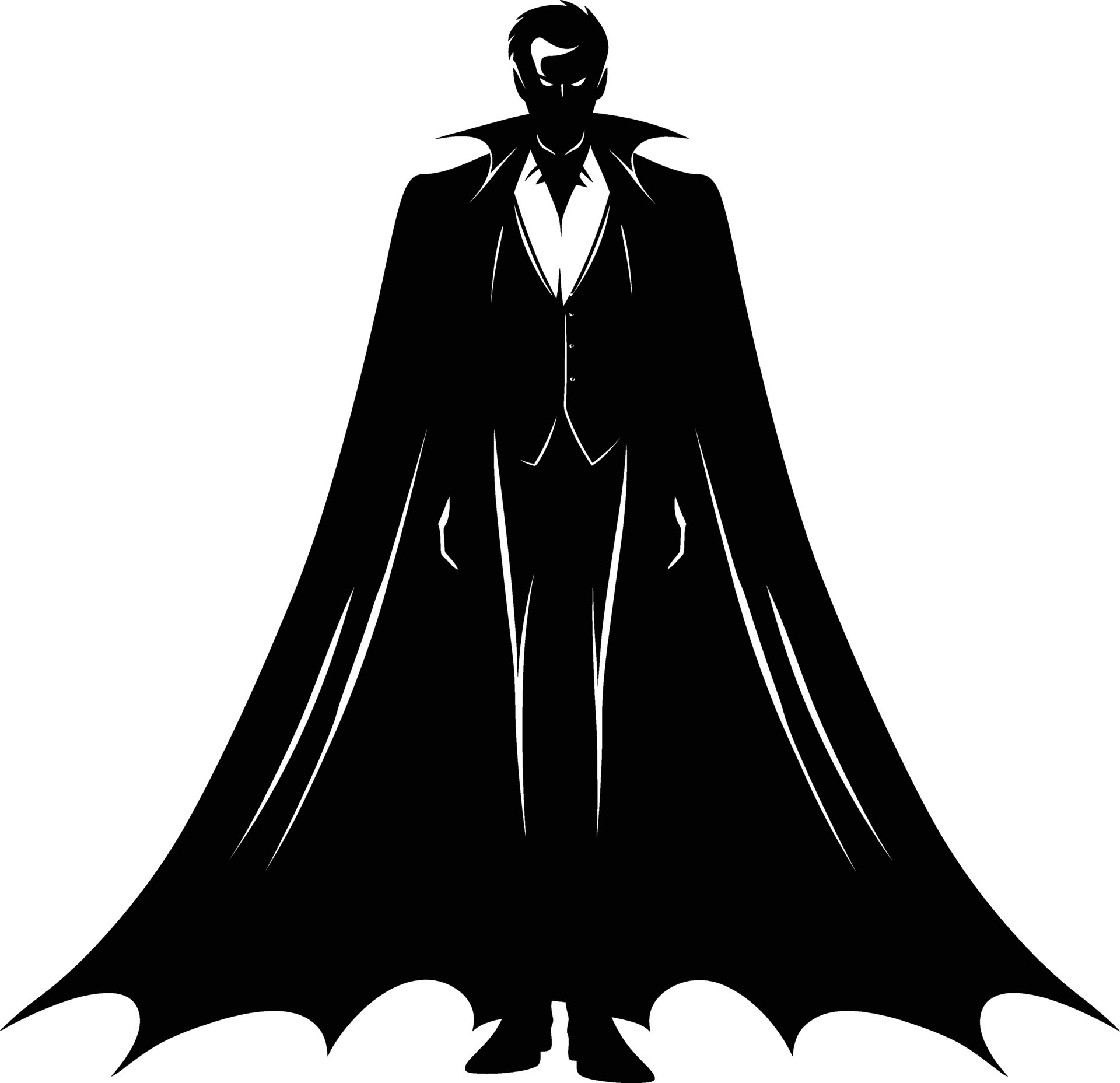 AI generated Silhouette vampire black color only full body 38020234 ...