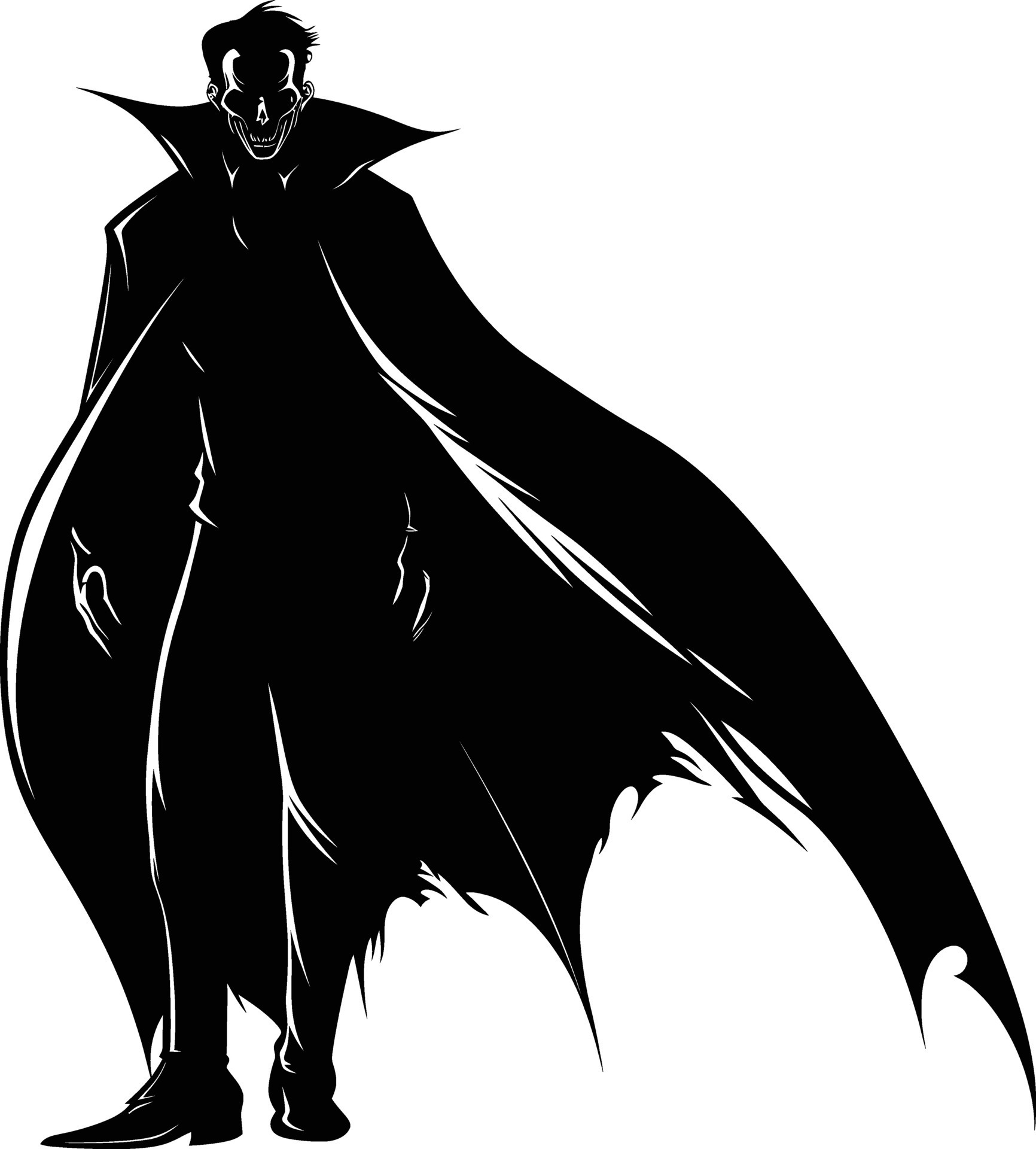 AI generated Silhouette vampire black color only full body 38020236 ...