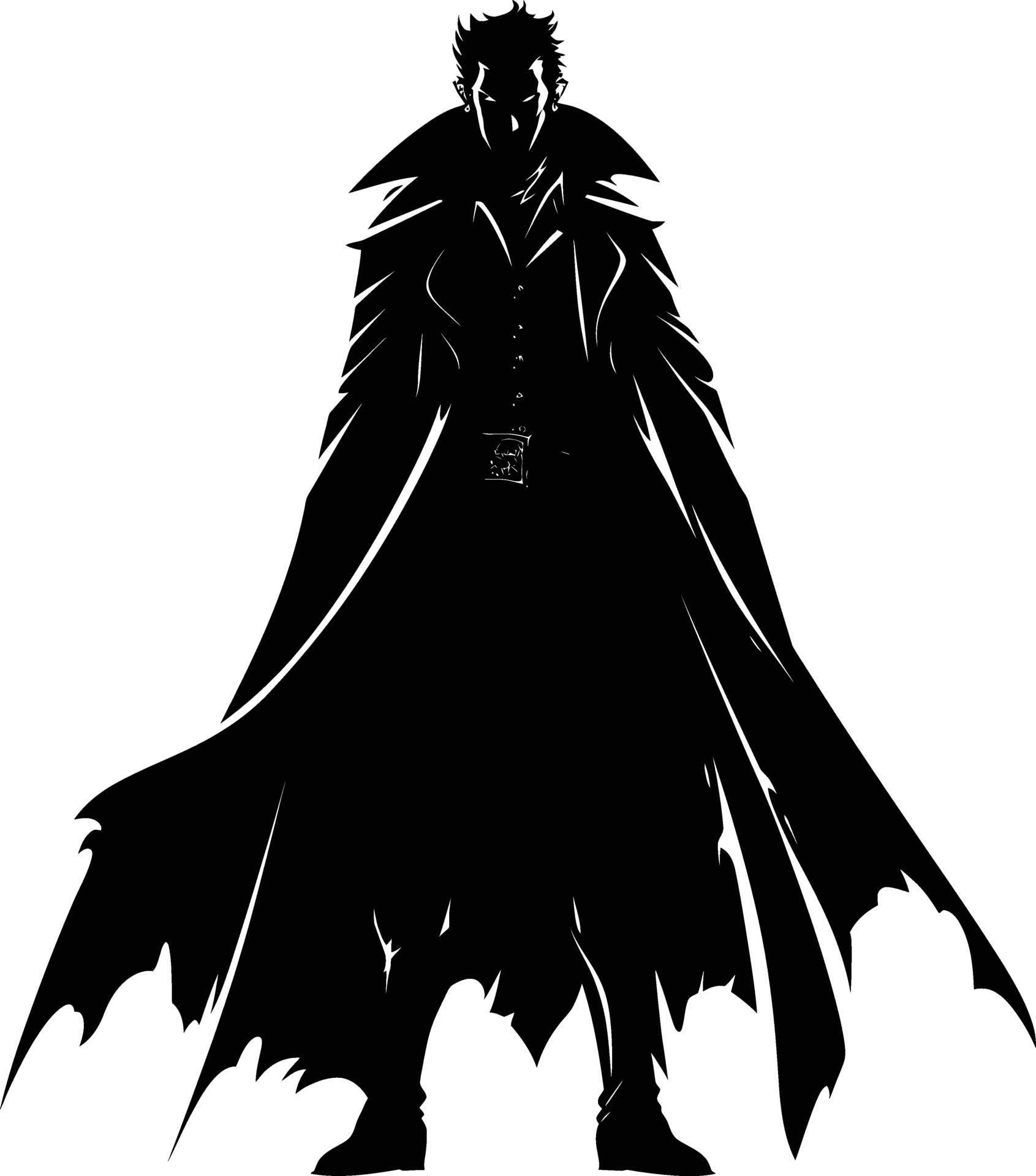 AI generated Silhouette vampire black color only full body 38020238 ...