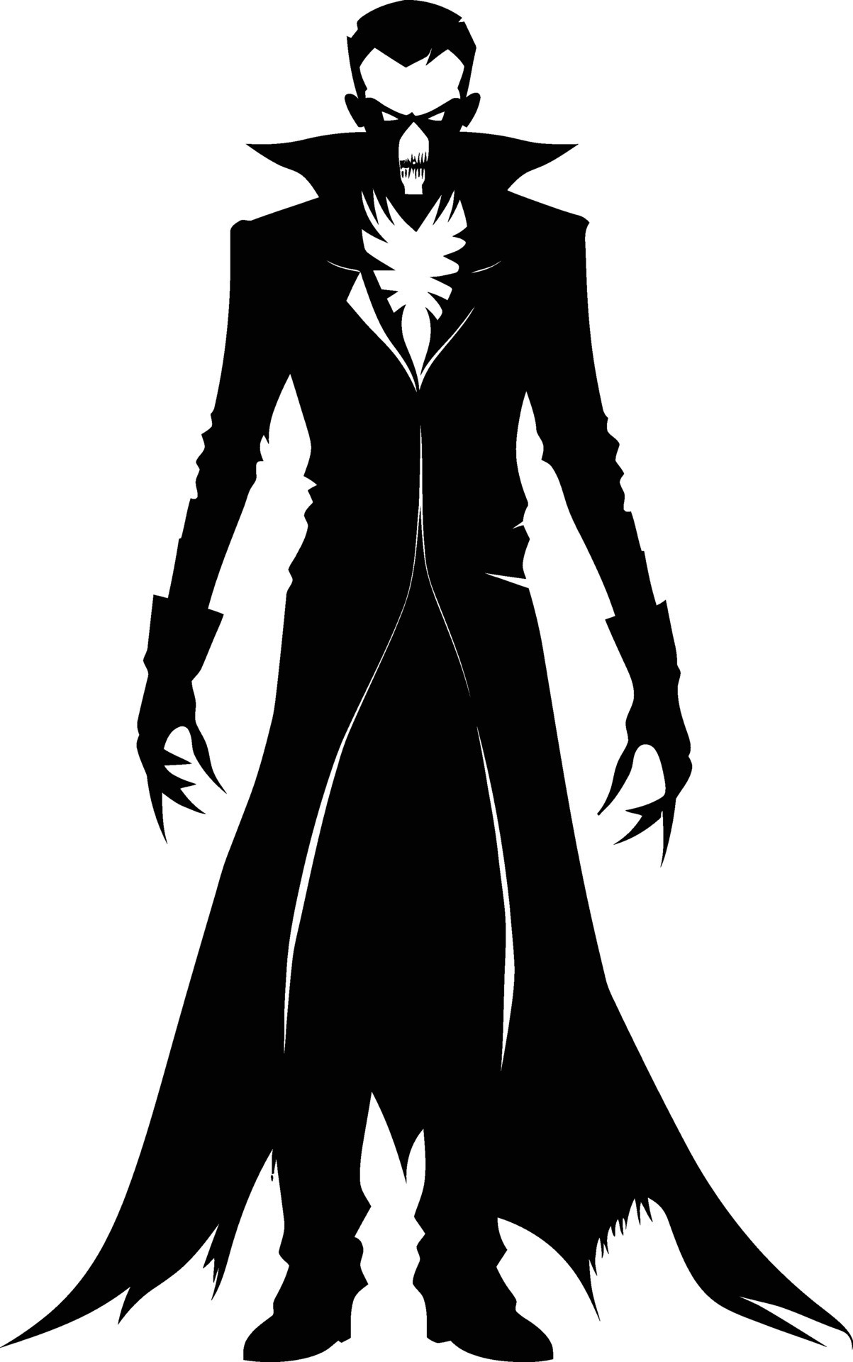 AI generated Silhouette vampire black color only full body 38020239 ...